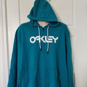 FOA403057-67M] MENS OAKLEY TEDDY FULL ZIP HODDIE - AURORA BLUE NET MSRP $70